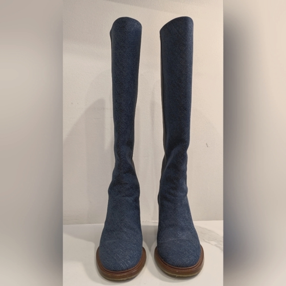 See By Chloe Denim Blue Knee-High Boots - Picture 2 of 9